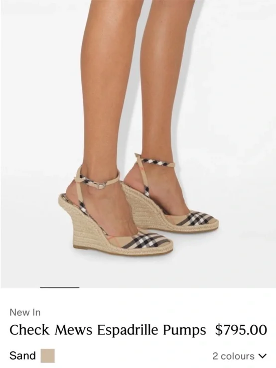 Burberry Check Mews Espadrille Pumps - Picture 14 of 14